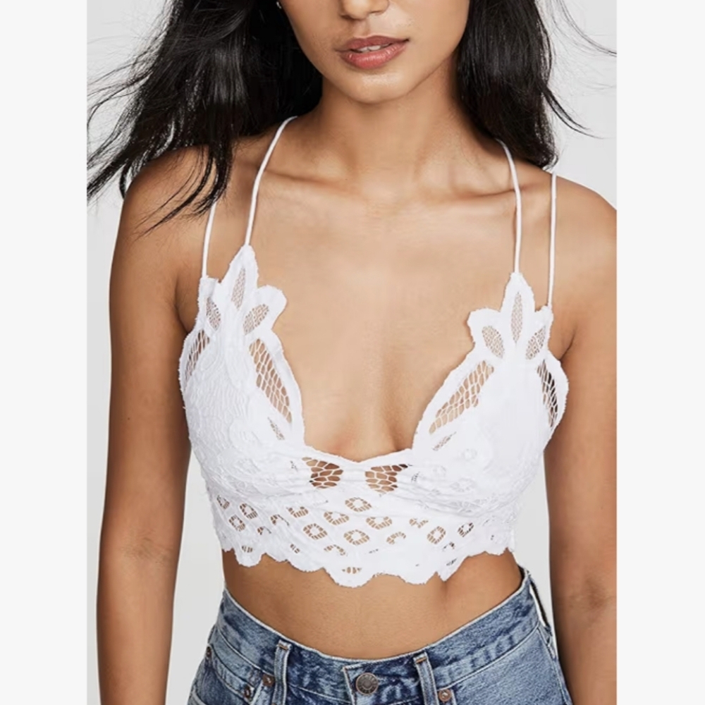 Free People FP One Adella White Lace Bralette XS